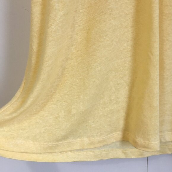 Olsen Cosima Media Sun-Yellow Relaxed Fit 100% Linen Tunic T-Shirt - Picture 6 of 12